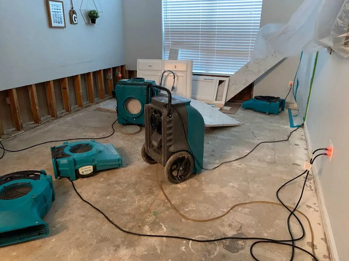 Dehumidifier in flood-cut room for Water Extraction & Removal in Duluth